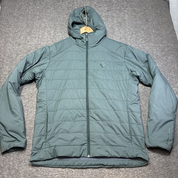 Black Diamond First Light Hoody Mens XL Gray Insulated Puffer Jacket Climb Ski